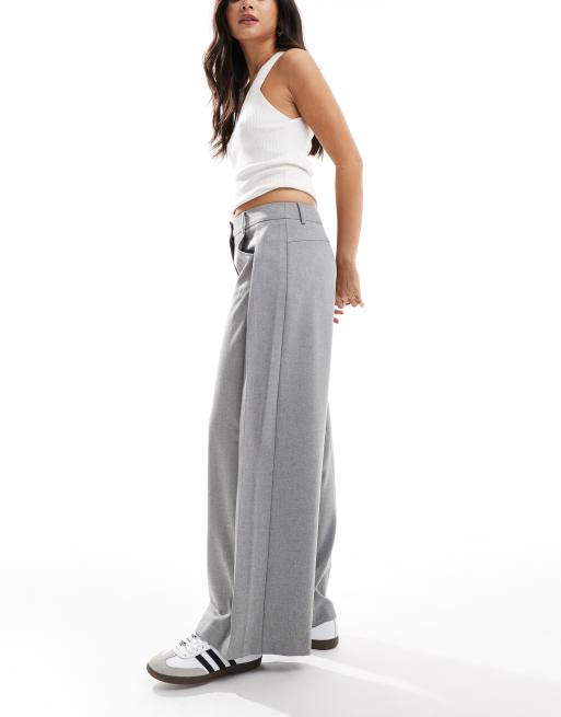 ASOS DESIGN tailored wide leg pants with side pleat detail