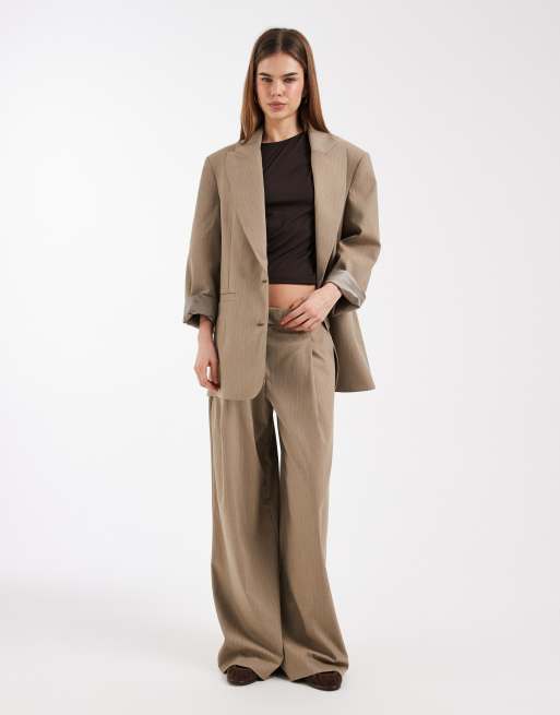 ASOS DESIGN tailored menswear inspired shirt and pants set in stripes, 2 of 4