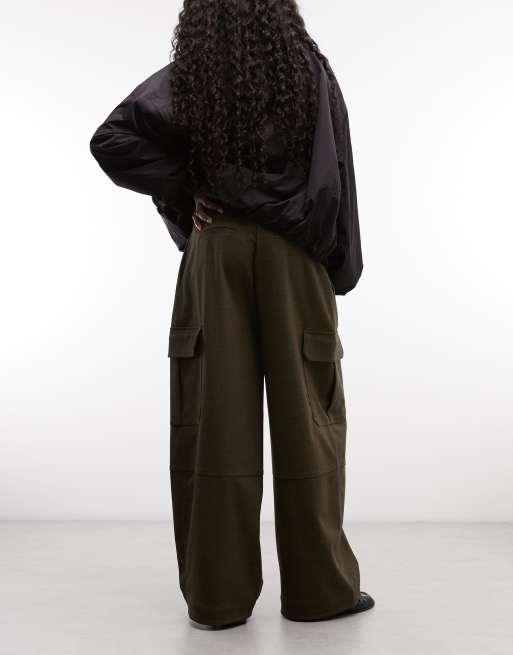 ASOS DESIGN Tailored wool look bonded utility pant in brown, 5 of 5