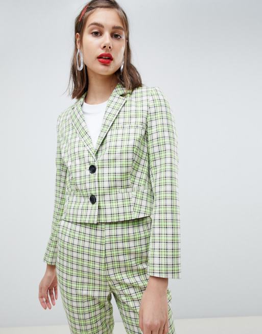 Tailored on sale check blazer