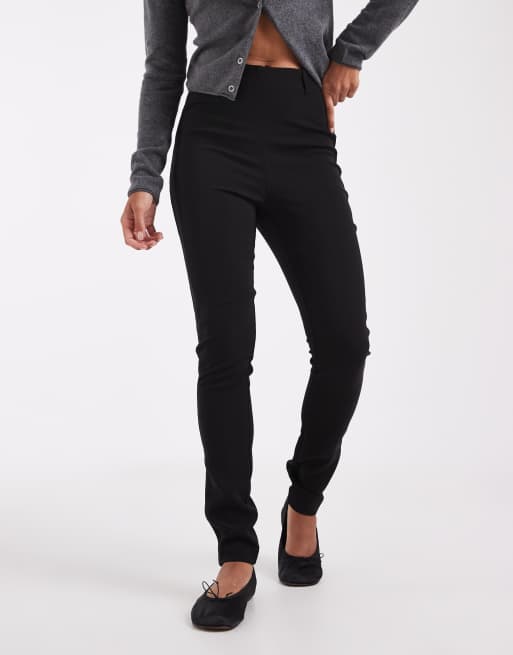 ASOS DESIGN tailored zip ankle legging in black, 2 of 5