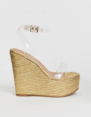 asos clear wedges