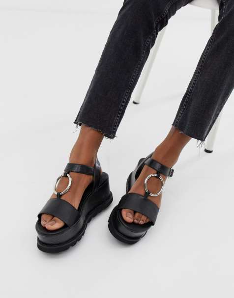 ASOS DESIGN - Talitha - Sandales plateforme épaisses avec anneau