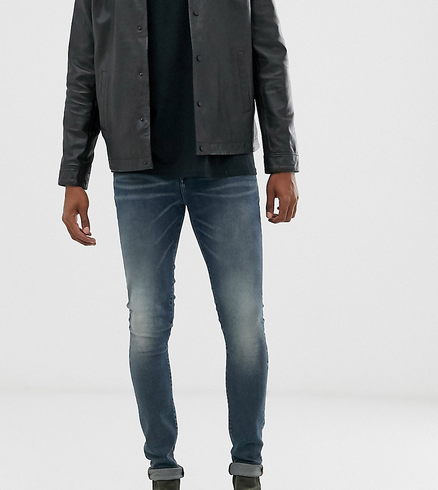 ASOS DESIGN – Tall – 12.5oz super skinny-jeans i vintage dark wash blå