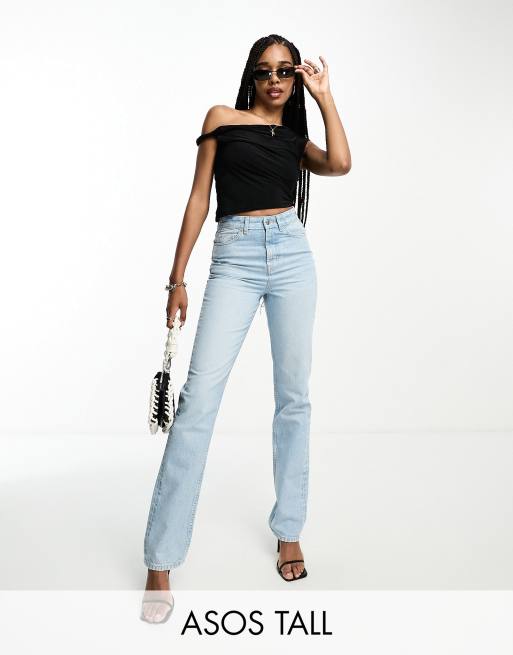 ASOS DESIGN Tall 90s straight leg jeans in vintage light wash