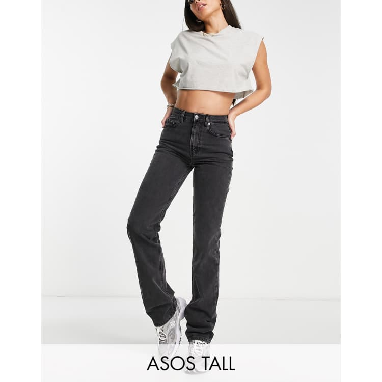 ASOS DESIGN Tall 90s straight jean in washed black | ASOS