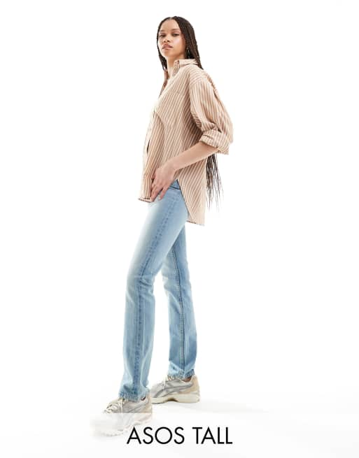 ASOS DESIGN Tall 90s straight leg jeans in light blue