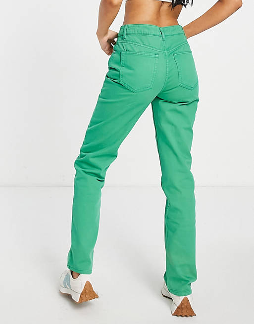 Women Tall 90s straight leg trouser in pop green 