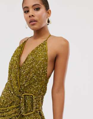 asos tall sequin dress