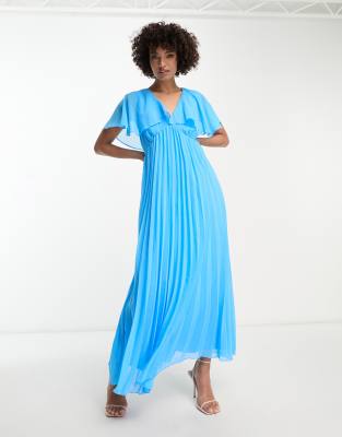 asos blue cape dress