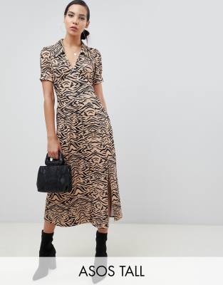 asos tiger print dress