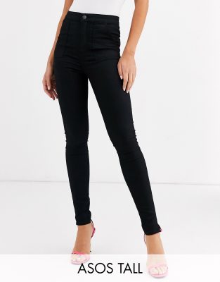 black stretch skinny pants