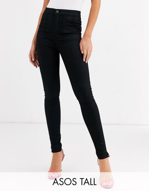 Stretch skinny 2025 black trousers