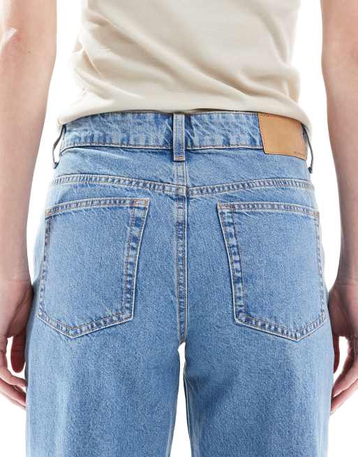ASOS DESIGN Tall baggy wide leg jeans in lightwash