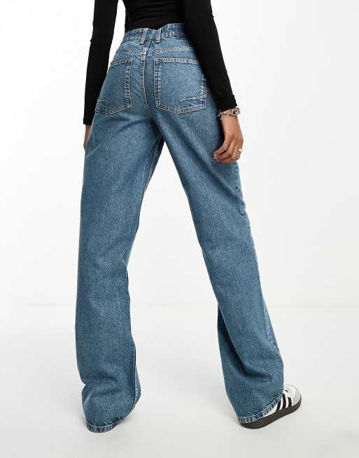 ASOS DESIGN Tall baggy jeans in mid blue ASOS