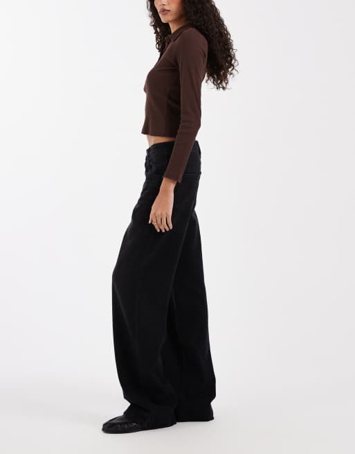 ASOS DESIGN Tall - Baggy jeans met lage taille in zwarte wassing, 3 van 5