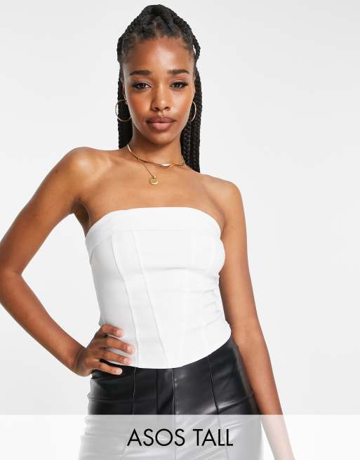 ASOS DESIGN bandeau corset in black