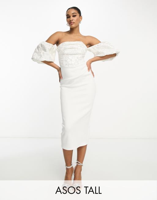 Asos tall shop white dress