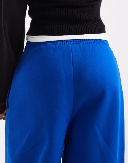 ASOS DESIGN Tall barrel leg brushback jogger in bright blue, 5 of 5