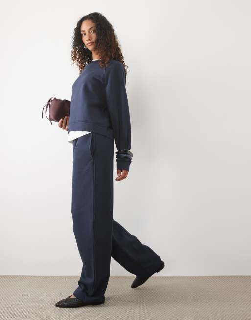 ASOS DESIGN brushback co-ord in Navy, 6 of 6