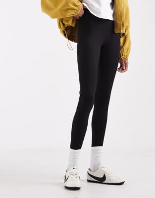 Asos Tall Asos Design Tall Basic Jersey Leggings In Black