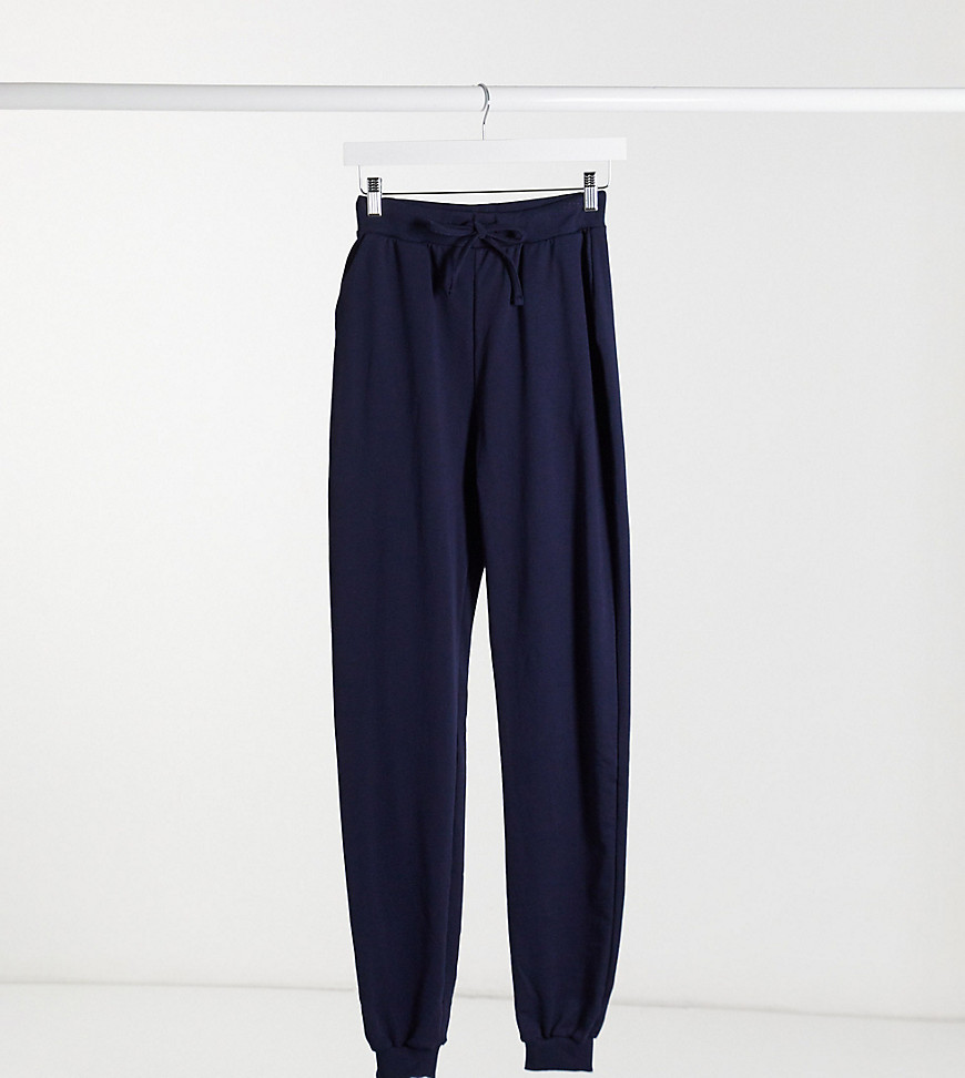 ASOS DESIGN Tall basic jogger with tie in organic cotton in navy-Blues