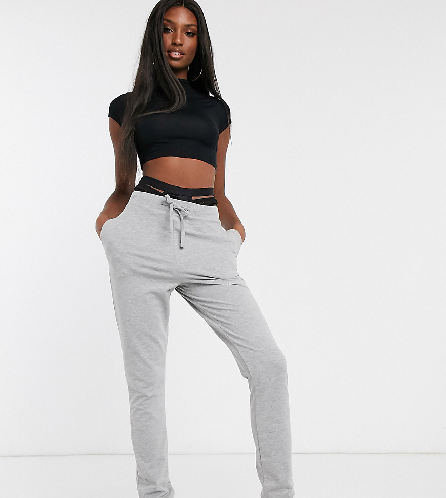 ASOS DESIGN Tall basic jogger with tie-Grey