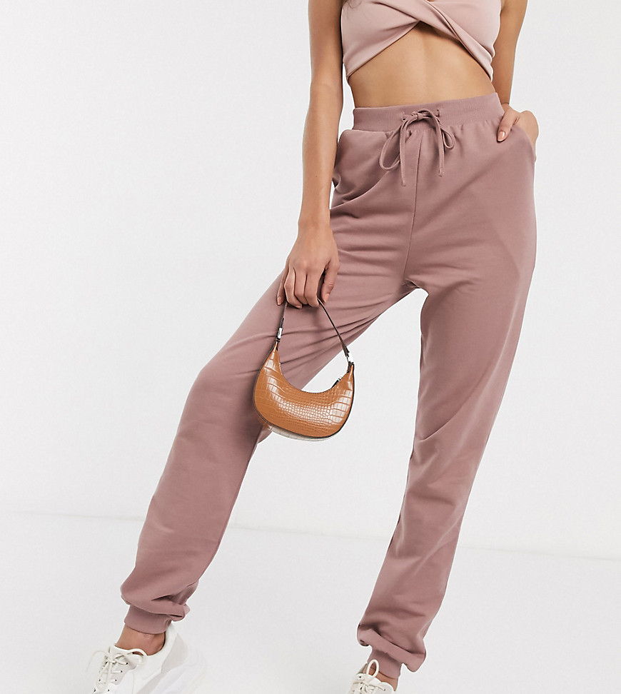 ASOS DESIGN Tall basic jogger with tie-Beige