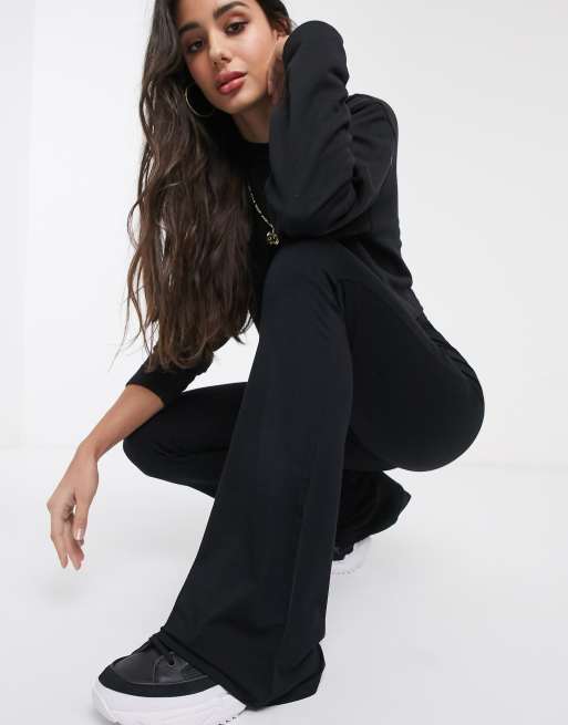 ASOS DESIGN Tall basic kick flare pants in black, 3 of 4