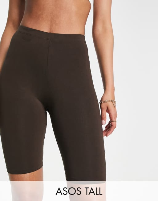 ASOS DESIGN Tall basic legging short in chocolate