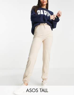 ASOS DESIGN Tall basic slim jogger in oatmeal marl - ASOS Price Checker