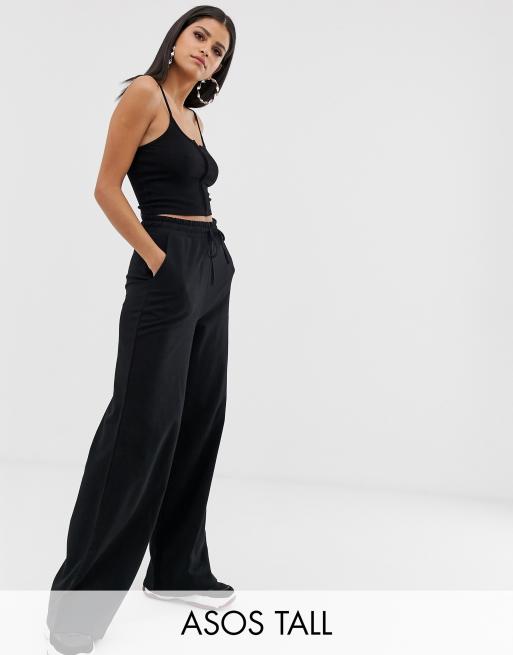 ASOS DESIGN Tall basic wide leg trackies