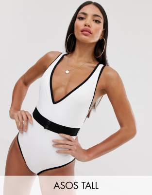 asos belted swimsuit