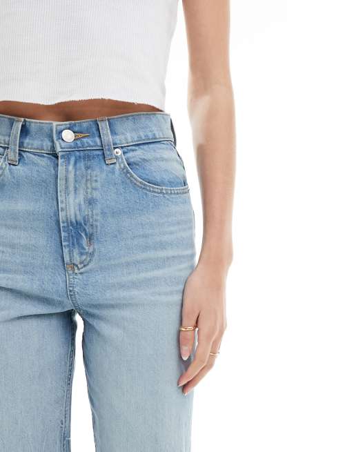 ASOS DESIGN Tall – Bequeme Jeans mit geradem Schnitt und Stretchanteil in Hellblau, 4 von 5