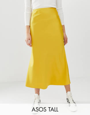 mid length satin skirts tall