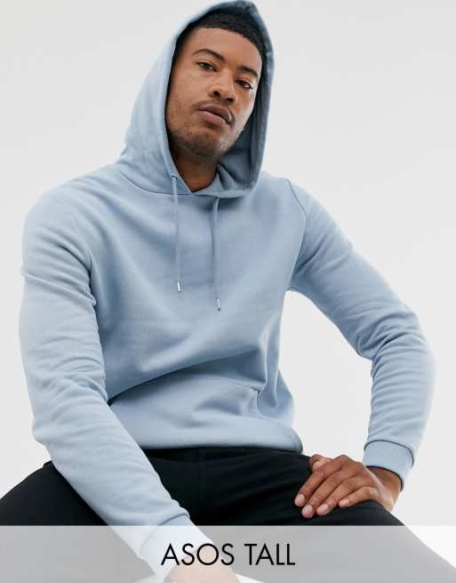 ASOS DESIGN Tall – Blauer Kapuzenpullover