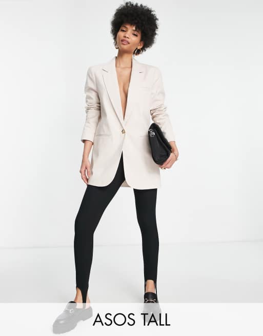 ASOS DESIGN Tall - Blazer dad in twill, colore neutro