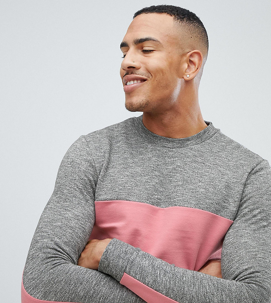 ASOS DESIGN Tall – Blockfärgad sweatshirt-Rosa