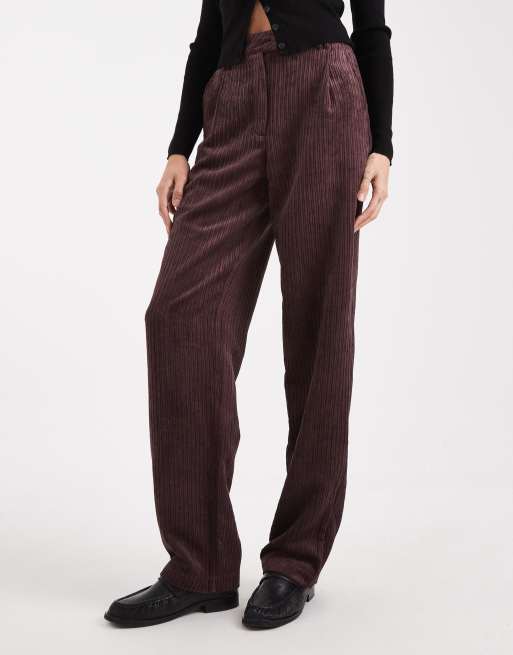 ASOS DESIGN Tall - Blommefarvede bukser i jernbanefløjl med smalle ben, 3 af 5