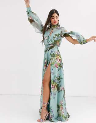 asos tall floral dress