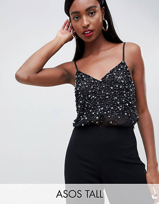 ASOS DESIGN Tall body with sequin embellishment