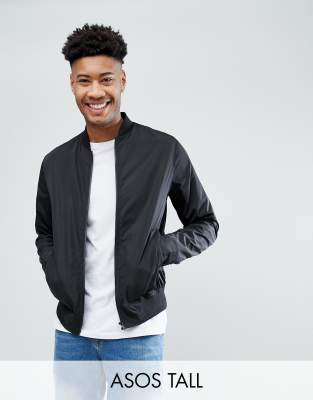 asos design bomber jacket in black