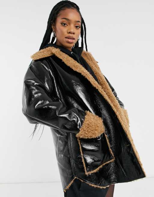 Asos shop shearling jacket