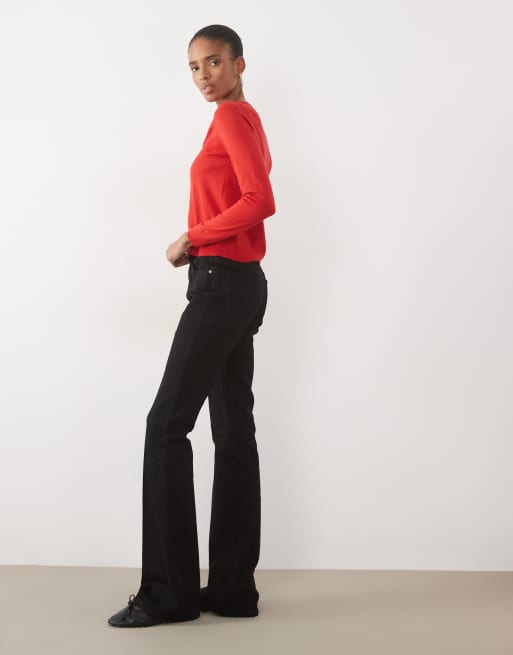 ASOS DESIGN Tall bootcut flare jean in black, 2 of 5