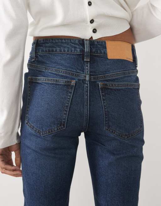 ASOS DESIGN Tall bootcut flare jean in dark mid blue, 4 of 5
