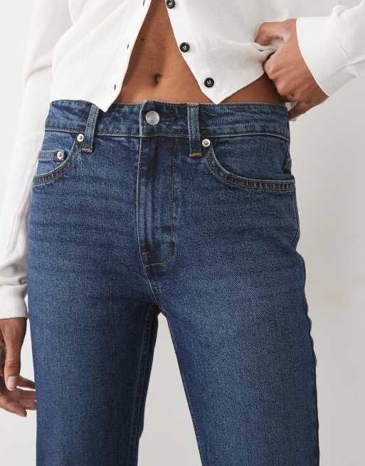 ASOS DESIGN Tall bootcut flare jean in dark mid blue, 5 of 5