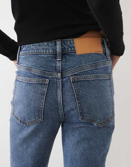 ASOS DESIGN Tall bootcut flare jean in mid wash blue, 4 of 5