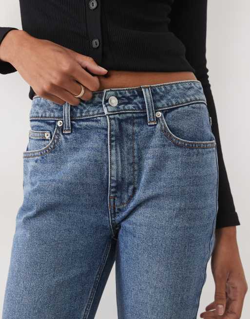 ASOS DESIGN Tall bootcut flare jean in mid wash blue, 5 of 5
