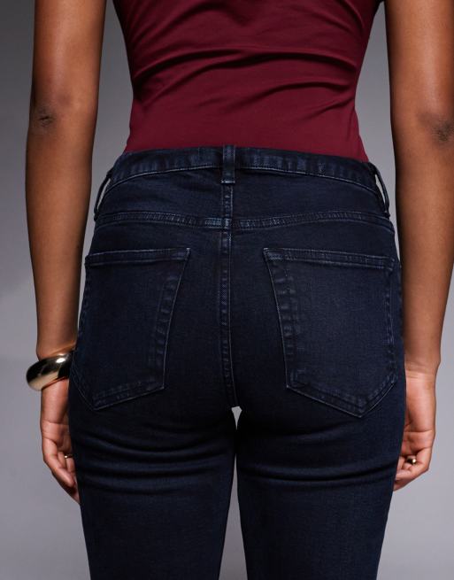 ASOS DESIGN Tall bootcut flare jeans in blue black, 4 of 5