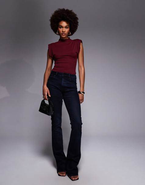 ASOS DESIGN Tall – Bootcut-Jeans in Blau-Schwarz - view 1